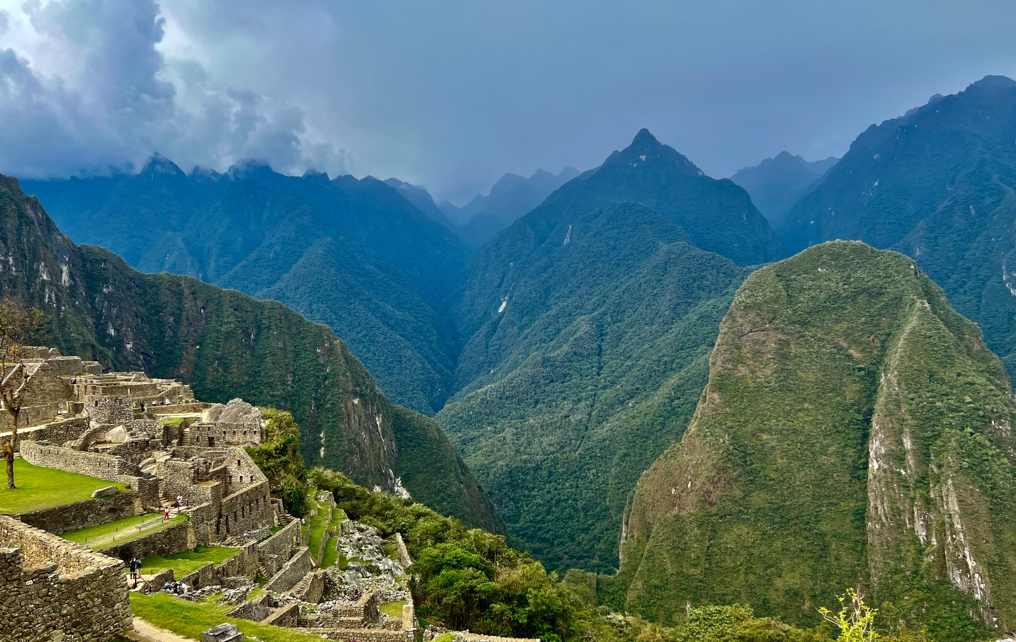 Machu Picchu and the green mountains of the Cusco region