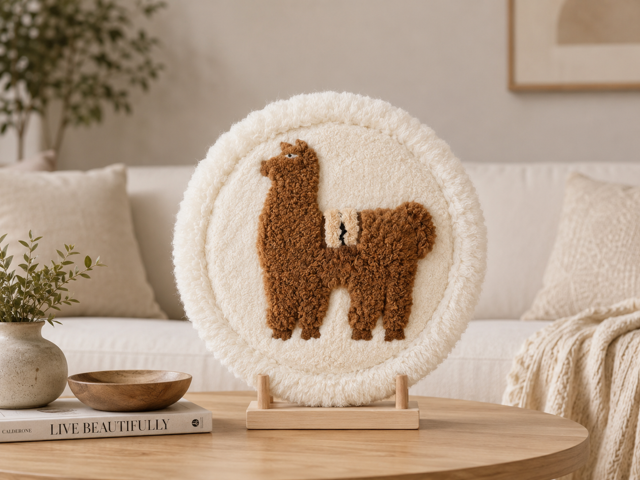 Alpaca Circle Fur Wall Decor – Andean Alpaca Edition - Copy - Copy