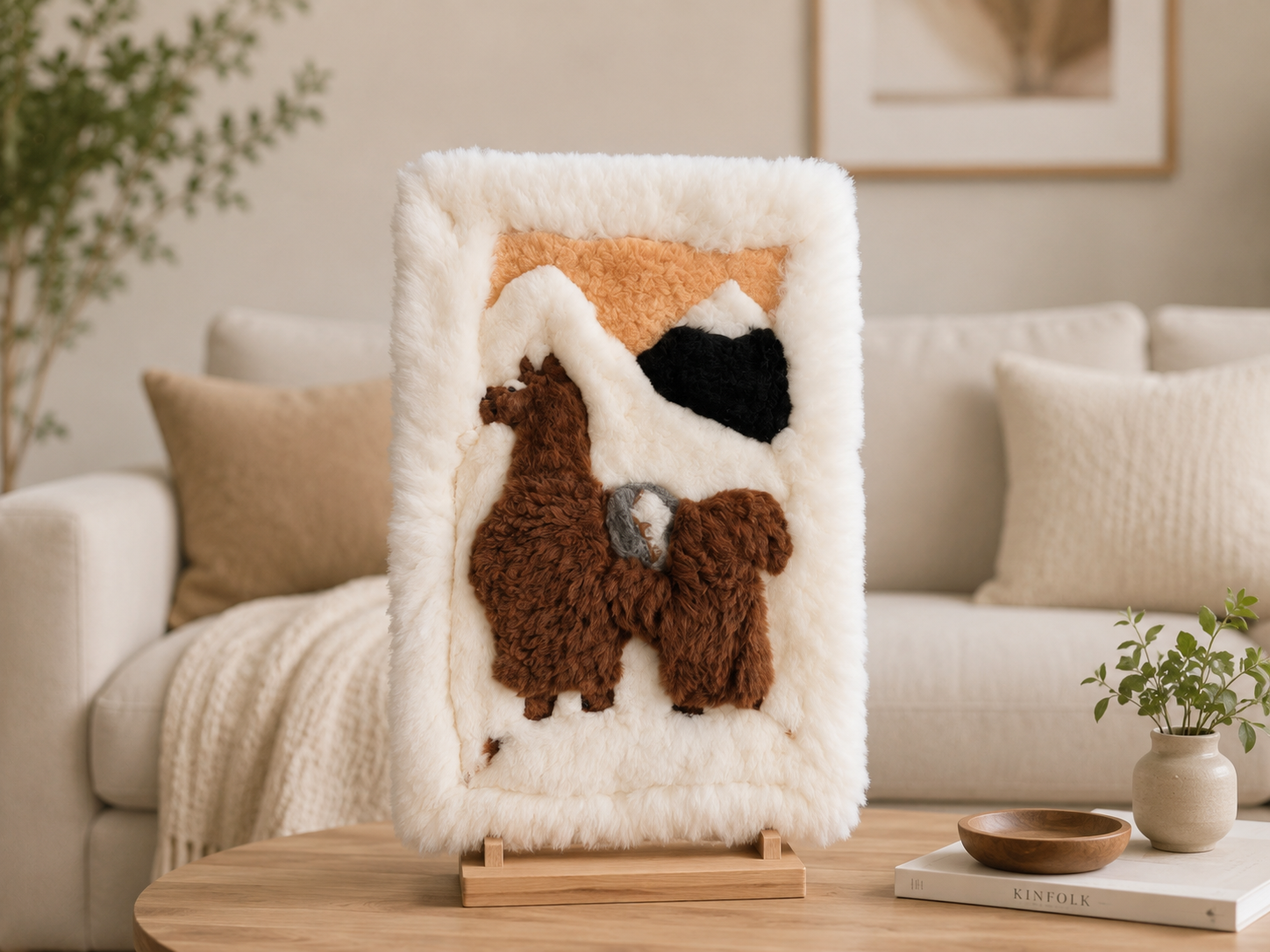 Alpaca Rectangle Fur Wall Decor – Andean Alpaca Edition - Style B8 - Copy