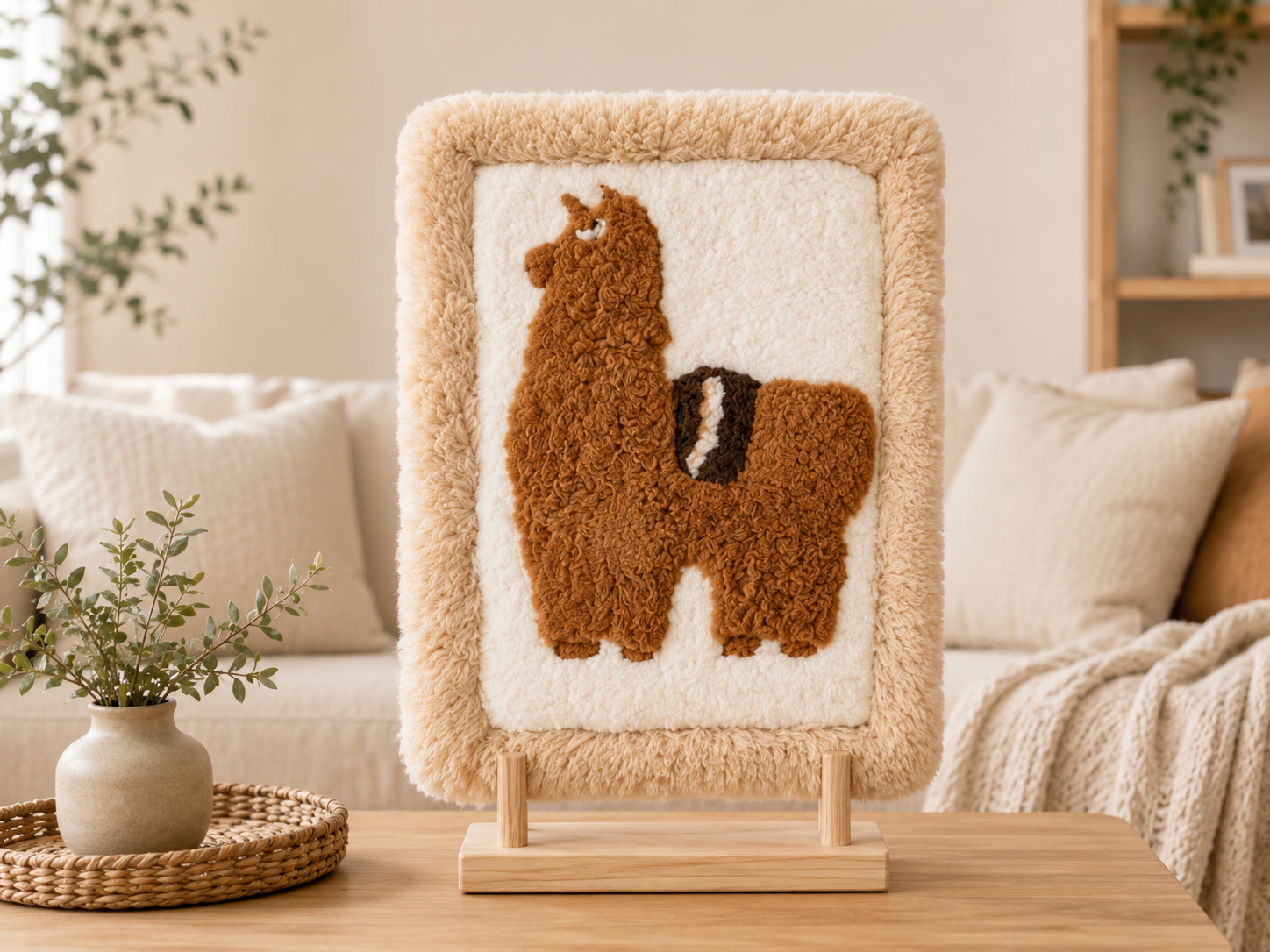 Alpaca Rectangle Fur Wall Decor – Andean Alpaca Edition - Style B3 - Copy
