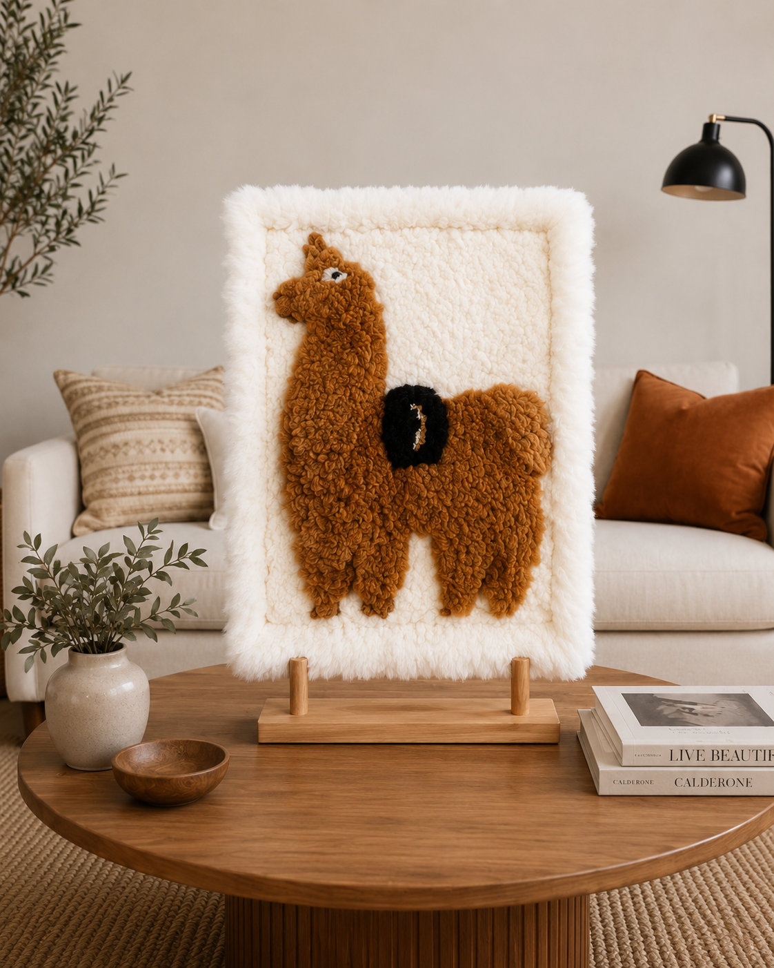 Alpaca Rectangle Fur Wall Decor – Andean Alpaca Edition - Style B6 - Copy