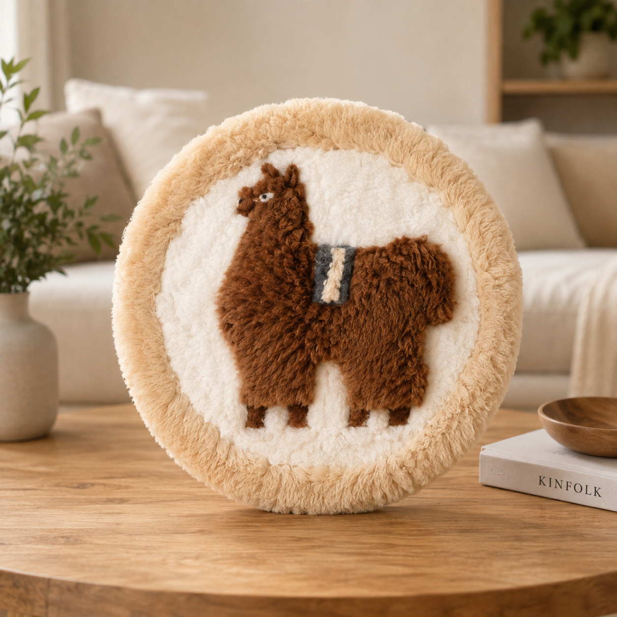 Alpaca Circle Fur Wall Decor – Andean Alpaca Edition - Copy