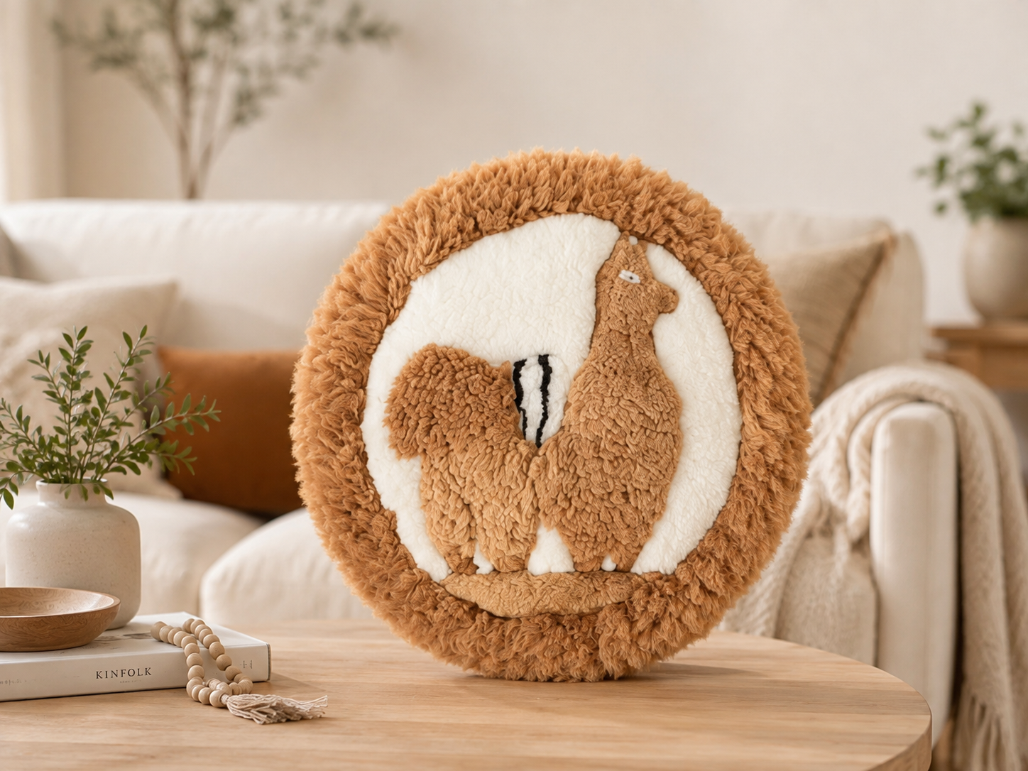 Alpaca Circle Fur Wall Decor – Andean Alpaca Edition - Style A3 - Copy