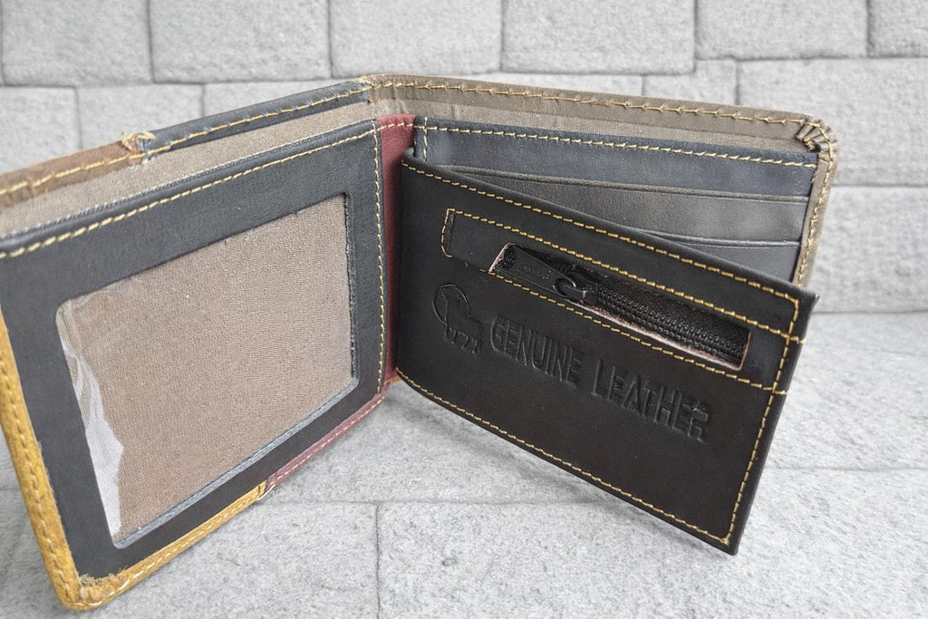 Mens Peruvian Leather Wallet - Andean Traditions