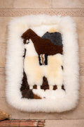 Handmade Alpaca Fur Wall Decor – Peruvian Llama Landscape