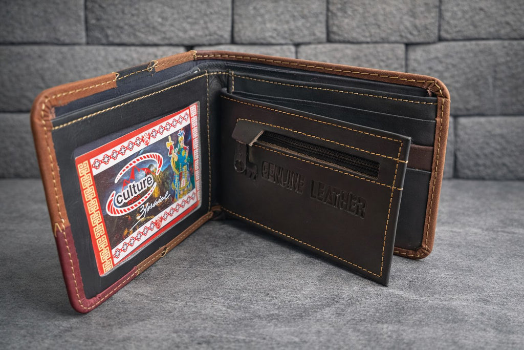 Mens Peruvian Leather Wallet - Inca Heritage