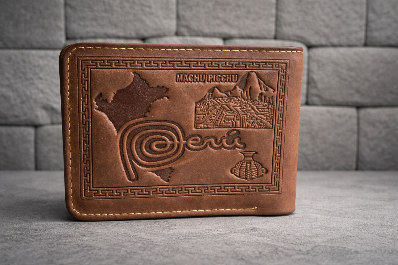 Mens Peruvian Leather Wallet - Inca Heritage