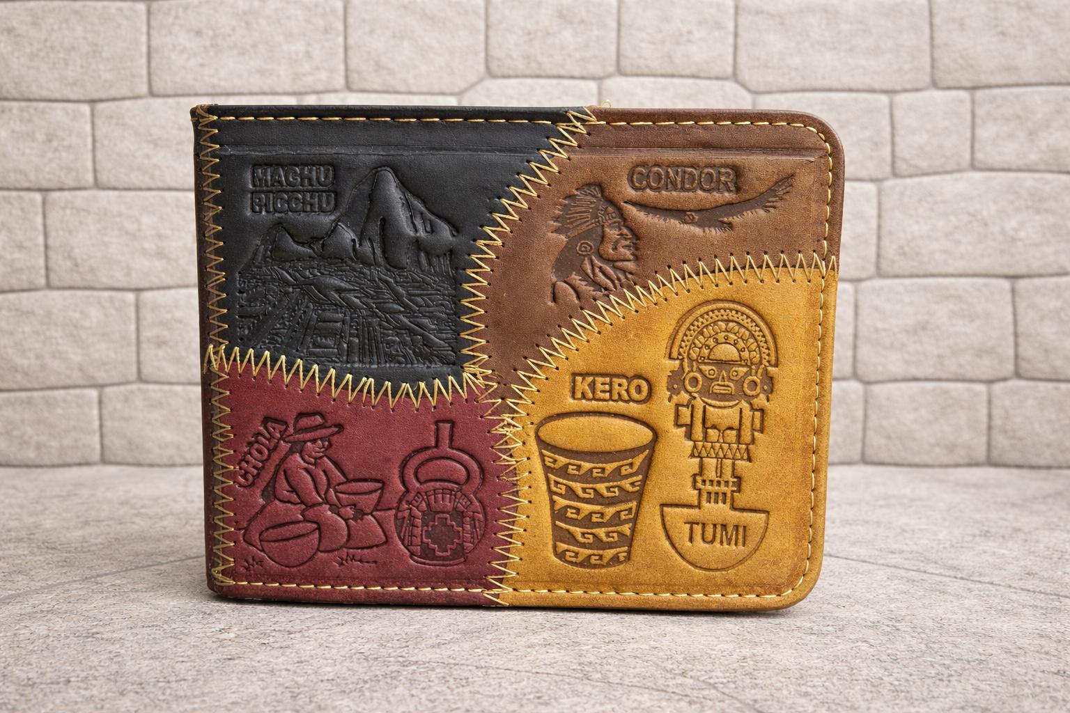 Mens Peruvian Leather Wallet - Andean Traditions