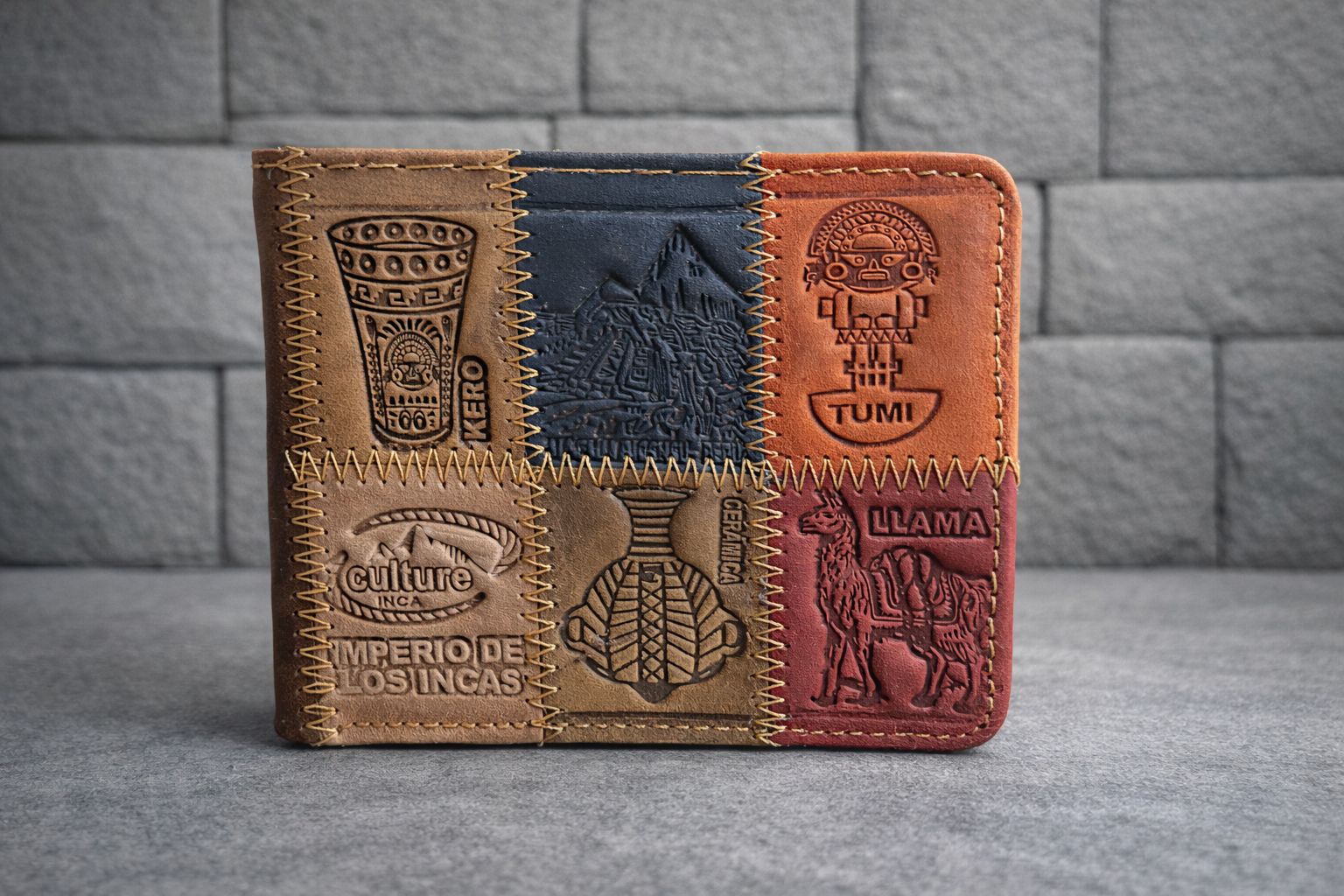 Mens Peruvian Leather Wallet - Inca Heritage