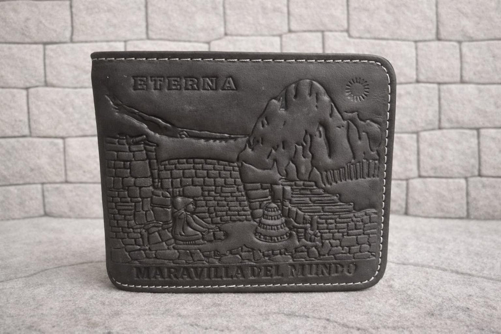 Mens Peruvian Leather Wallet - Cusco Heritage Design