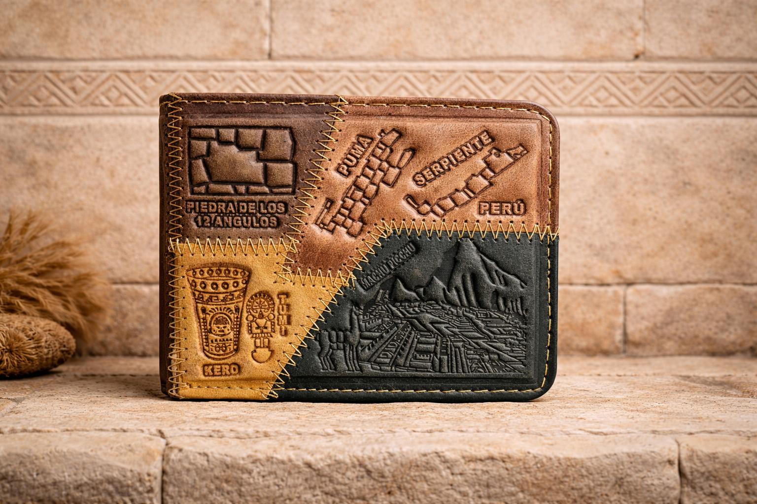Mens Peruvian Leather Wallet - Andean Design