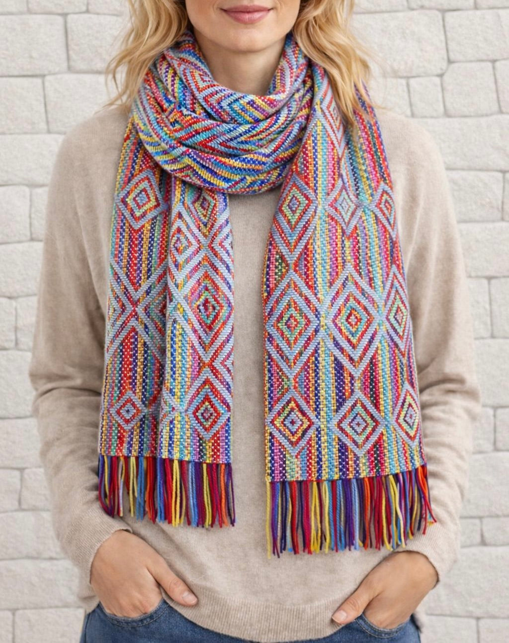 Handmade Peruvian Alpaca Scarf – Andean Harmony